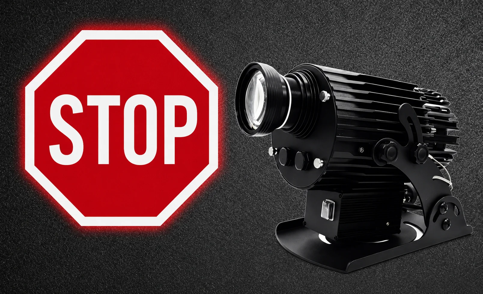 Visualización del proyector y de la señal STOP del proyecto Paso Seguro